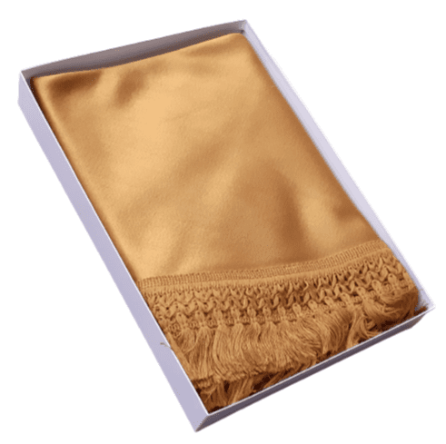 Faldillas de paño oro viejo flecos: 195