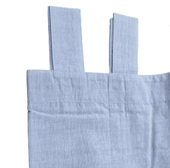 Cortina azul claro con presillas - 1