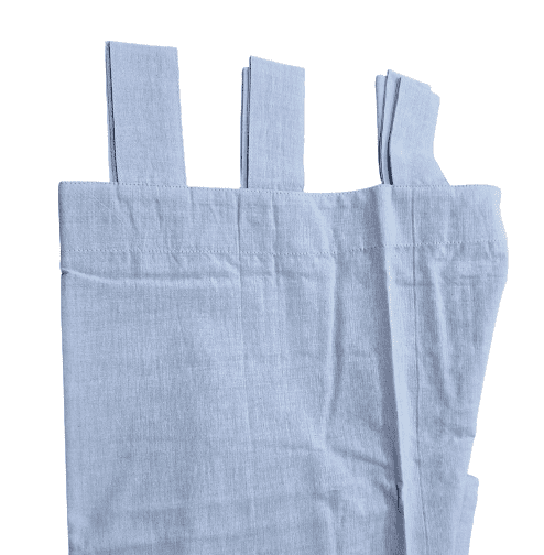 Cortina azul claro con presillas - 3