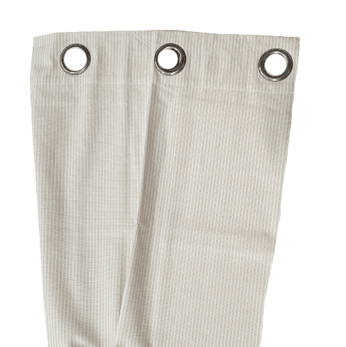 Cortina confeccionada beige rayitas finas