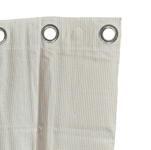 Cortina confeccionada beige rayitas finas - 1