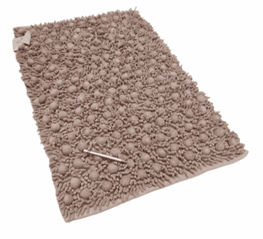 Alfombra beige bolas 60 x 90