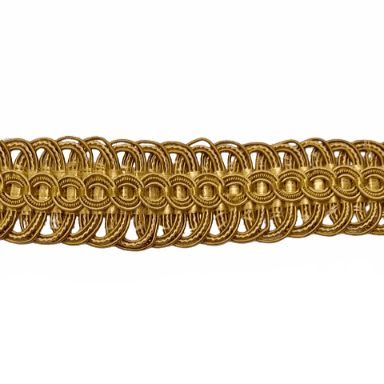 Pasamanería dorada trenza 5 cm
