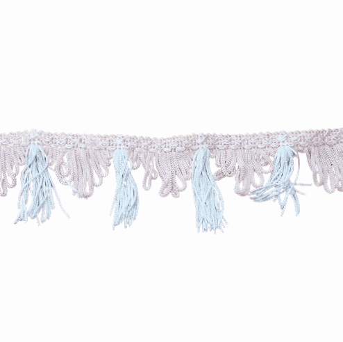 Flecos blanco ondas rosa palo