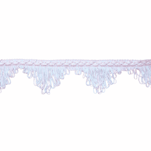 Pasamanería triángulo rosa y blanco