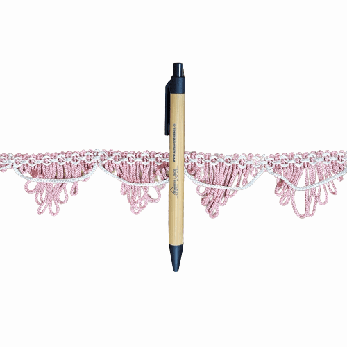 Pasamanería triángulo rosa y beige