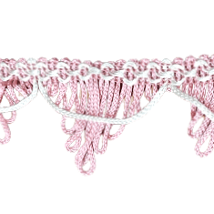 Pasamanería triángulo rosa y beige - 1