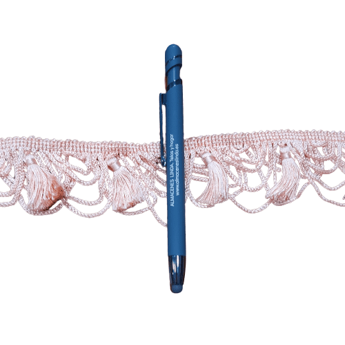 Flecos ondas borlas salmón - 1