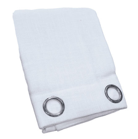 Visillo confeccionado rústico blanco - 2