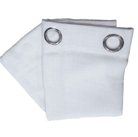 Visillo confeccionado rústico blanco - 3