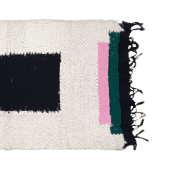 Alfombra Jarapa artesanal negra 60 x 120 - 1