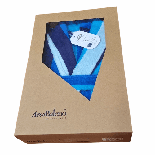 Albornoz azul rayas azules y marino M, XL - 2