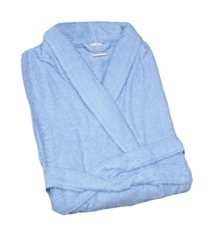 Albornoz azul liso L - 3