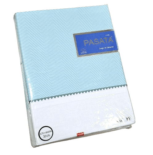 Juego de sábanas zig zag menta. Cama 90, 135 - 1