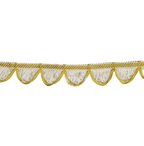 Flecos de ondas amarillos y beige