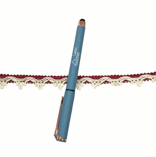 Galón picos beige y granate - 3