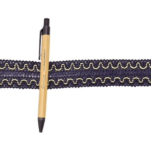 Galón doble azul ondas amarillo