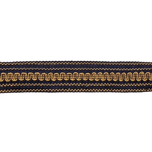 Galón decorativo azul marino y oro viejo - 1