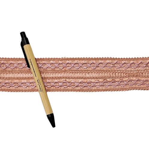 Galón doble salmón rombitos malvas