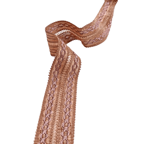 Galón doble salmón rombitos malvas - 1