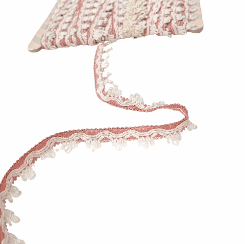 Galón brillante blanco y rosa - 1