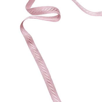 Galón estrecho de algodón rosa - 1