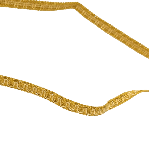 Pasamanería galón estrecho amarillo ondas - 1