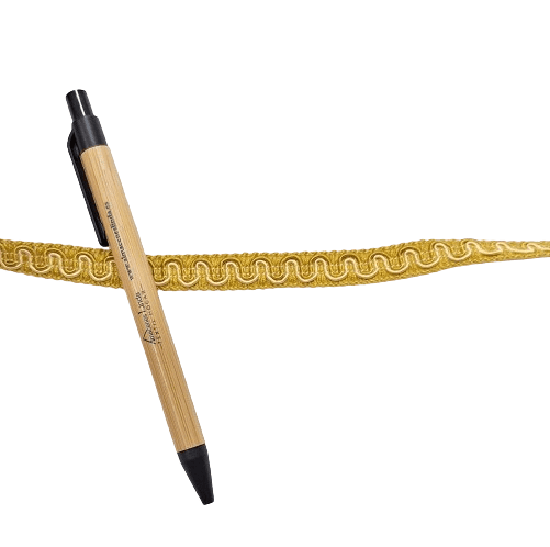 Pasamanería galón estrecho amarillo ondas - 2