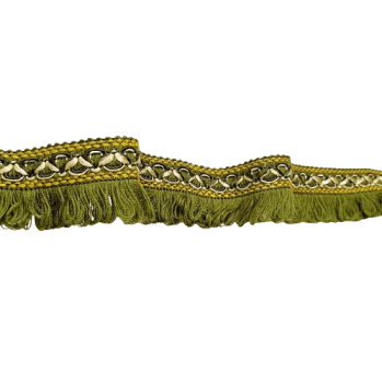 Flecos verdes con trenzado amarillo - 2