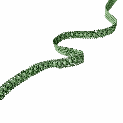 Pasamanería galón estrecho verde brillo - 1