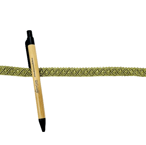 Pasamanería galón estrecho verde vivo brillo - 2