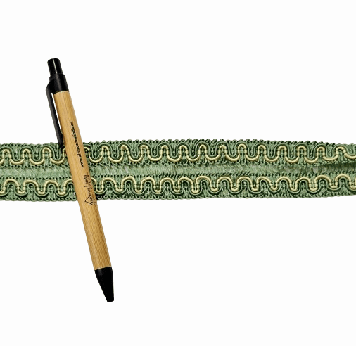 Galón doble brillante verde onda amarilla