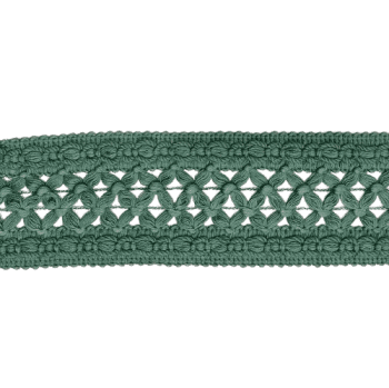 Entredós crochet verde