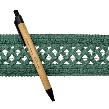 Entredós crochet verde - 2