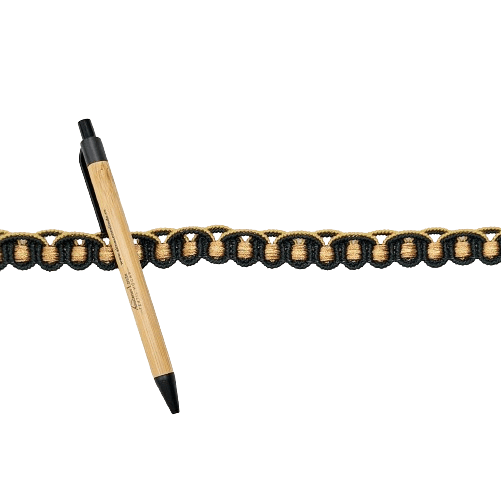 Galón algodón verde oscuro y naranja - 1