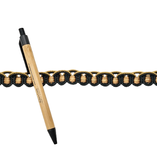 Galón algodón verde oscuro y naranja - 3