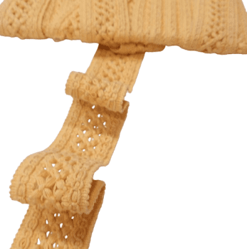 Entredós crochet amarillo melocotón - 2