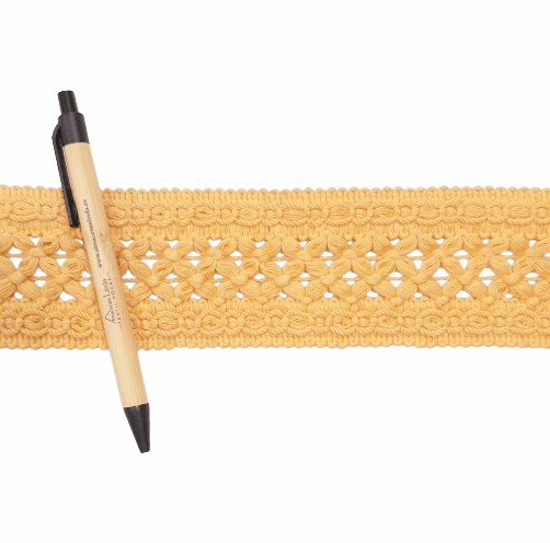 Entredós crochet amarillo melocotón - 3