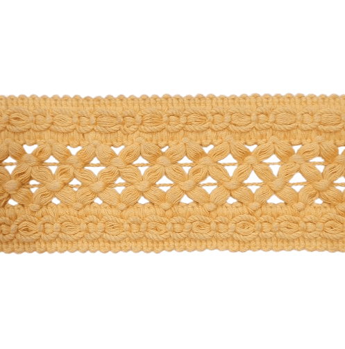 Entredós crochet amarillo melocotón - 4