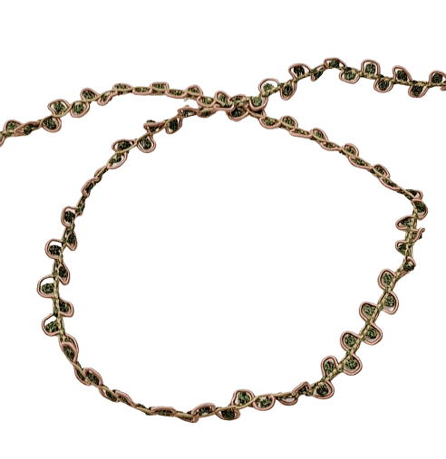 Galón verde con filo rosa - 1