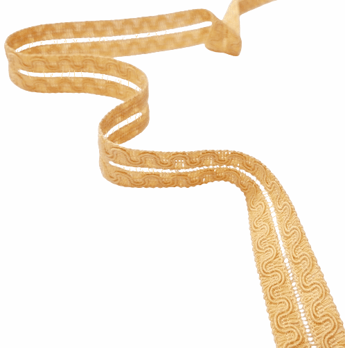 Galón algodón doble amarillo melocotón - 1