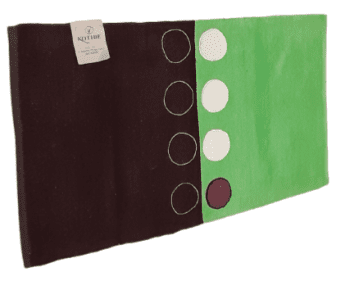 Alfombras chenilla verde marrón 60 x 110 - 2