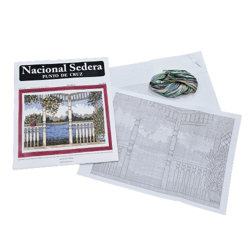 Kit punto de cruz lago