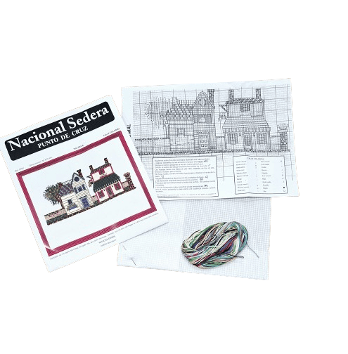 Kit punto de cruz casas