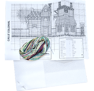 Kit punto de cruz casas - 2