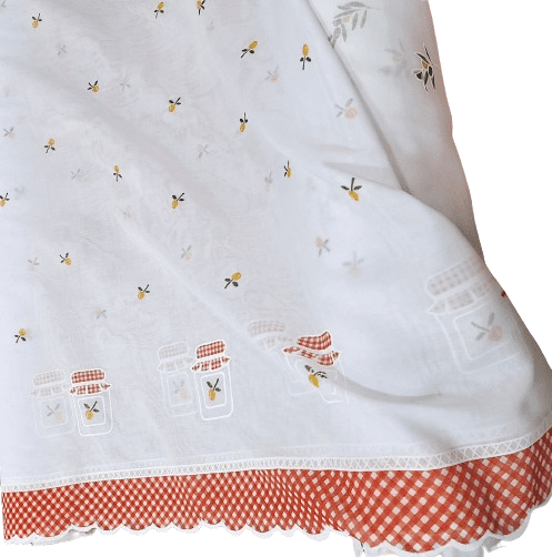 Tela visillo cocina Tarros naranja - 4