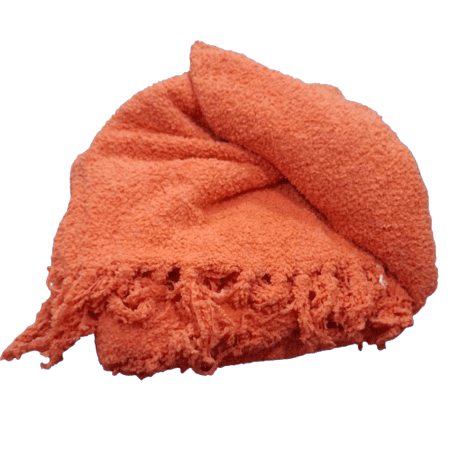 Manta esponjosa naranja 120 x 170