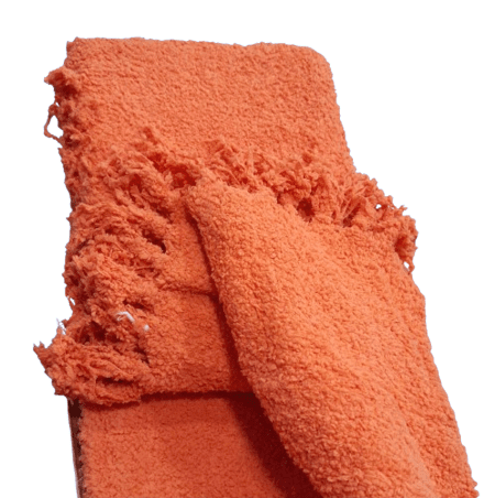 Manta esponjosa naranja 120 x 170 - 2