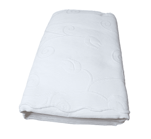 Colchas algodón blanco piqué flores. Cama: 90, 105, 135, 150 y 180 - 4