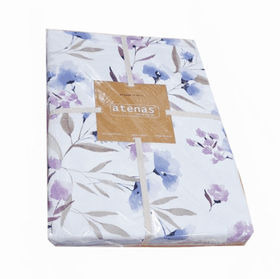 Juego de sábanas flores azules. Cama: 90, 105, 135, 150, 160, 180 - 3